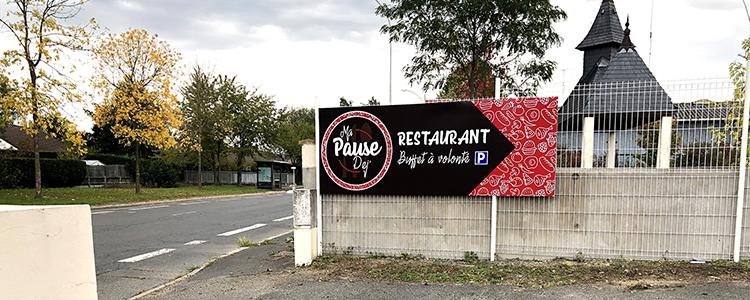 Panneaux et enseigne pour le restaurant Ma Pause Déj' à Tours Nord (37)