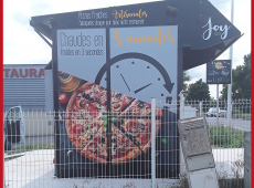 Nouveau projet pour Joy Burger Tours avec un kiosque à pizza personnalisé !